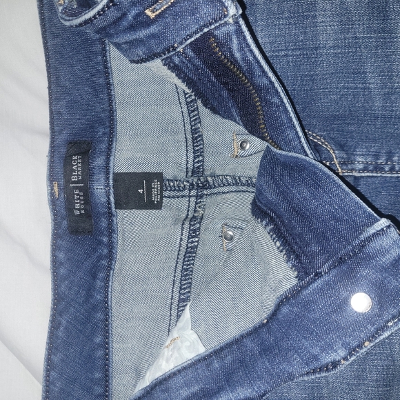 Classic Blue Denim Skirt With Silver Stitch And Bead Detailing 4 - Picture 2 of 3